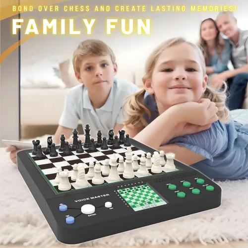 Miniatura 3 de iCore Juego de ajedrez electrónico - Enseña y juega con el tablero inteligente de ajedrez para computadora, ideal para principiantes y jugadores