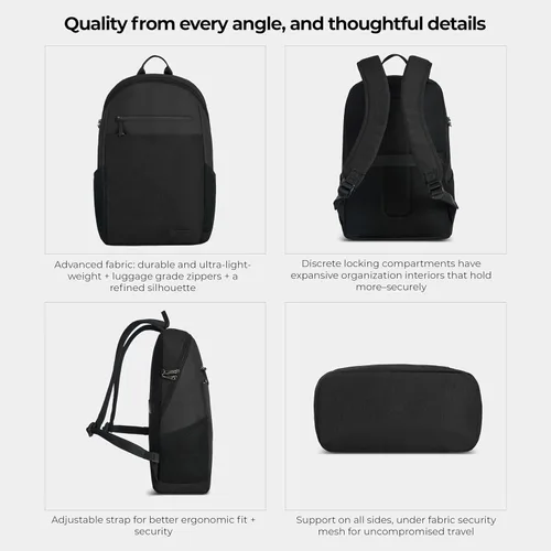 Miniatura 5 de Travelon Mochila antirrobo Metro con bolsa de bloqueo RFID