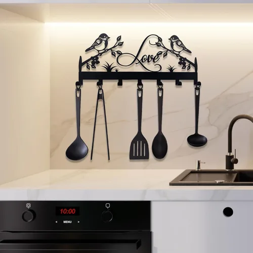 Miniatura 6 de Soporte de Llaves de Metal, Ganchos de Llaves Montados en la Pared, Soporte de Llaves para Pared, Organizador de Llaves con 7 Ganchos, Soporte