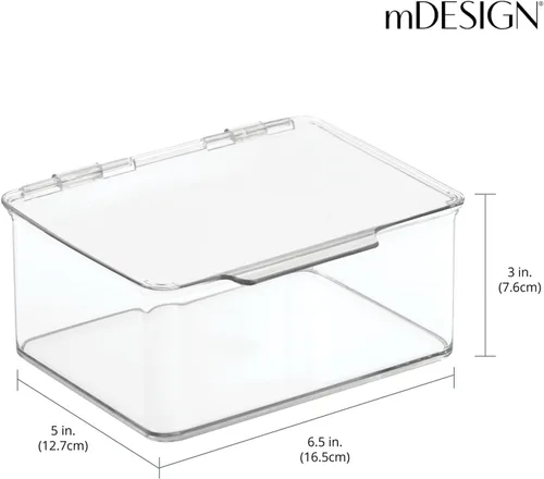 Miniatura 4 de mDesign Organizador de escritorio de plástico para el hogar y la oficina