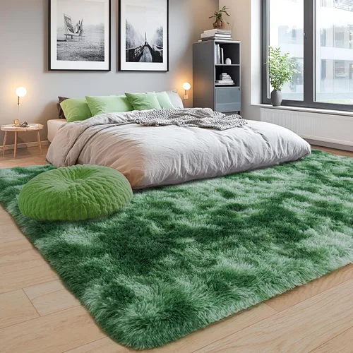 Miniatura 127 de Alfombras de área de 8x10 para sala de estar, alfombra shaggy grande ultra suave y esponjosa para dormitorio, alfombras de felpa mullida Blanco crema