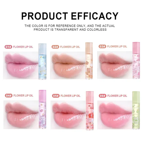 Miniatura 8 de Juego de 6 brillos de labios enrollables, con sabor a fruta, maquillaje de labios brillante para mujeres, no tóxico, regalo de fiesta, mejores amigas