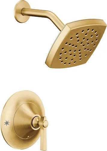 Miniatura 2 de Moen TS2912EPBG Flara Posi-Temp - Juego de molduras de ducha de rendimiento ecológico, requiere válvula, oro cepillado