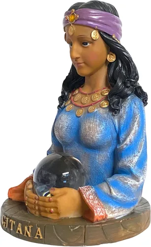 Miniatura 3 de Estatua de adivino psíquico gitano de 10 pulgadas Imagen Gitana Estatua