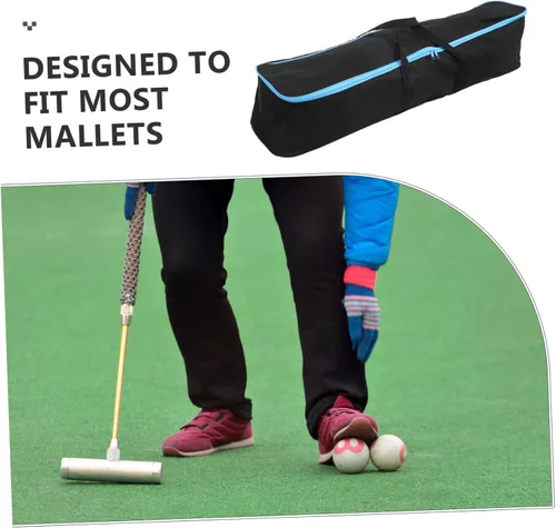 Miniatura 4 de Bolsa de almacenamiento para palitos de croquet, organizador de mazos con diseño de correa para un fácil transporte y protección contra vibraciones