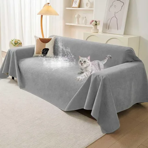 Miniatura 12 de Warmstar Couch Protector from Cat Claws, Waterproof Couch Cover Anti Slip,Couch Cover 3 Cushion Sofa Washable,Anti-Scratch Pet Sofa Cover Heavy Beige