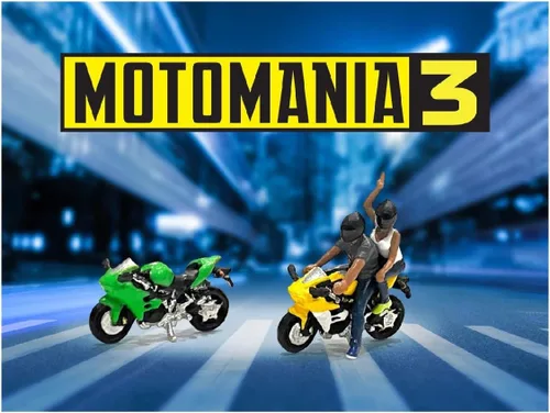 Miniatura 2 de American Diorama Motomania AD-76499 - Juego de figuras metálicas de 3 pulgadas (2 figuras + 2 motocicletas)