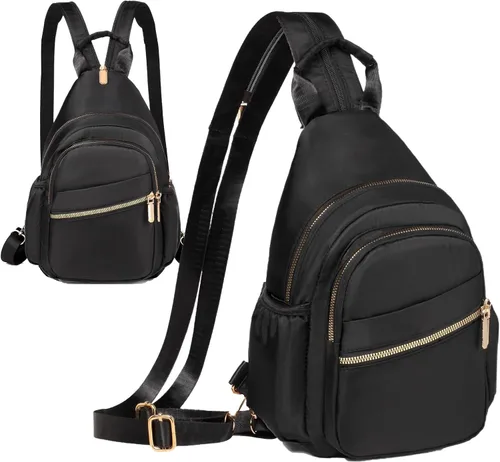 Miniatura 9 de YAZEKOUS - Mochila cruzada tipo bandolera mini para mujeres, convertible, pequeña mochila para viajes, para senderismo, mochila de día Z Rosa