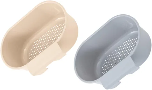 BESTonZON Cesta colgante para fregadero de cocina, filtro de esponja de plástico, cesta de colador de colador, cesta de fregadero de cocina, soporte