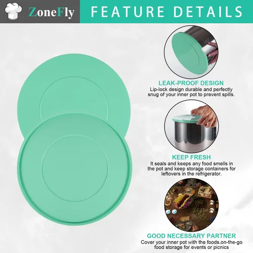 Miniatura 3 de Funda de silicona para olla instantánea de 8 cuartos de galón – Tapa interior de olla de 8 cuartos de galón para Insta Pot Duo, Pro, Ultra, Crisp