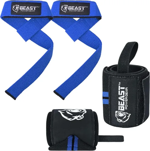 Miniatura 12 de Beast Power Gear Muñequeras para levantamiento de pesas de 18 pulgadas, soporte de muñeca de alta calidad para culturismo, resistente, lazo