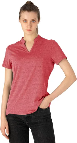 Miniatura 3 de YSENTO Camisetas polo de golf de ajuste seco para mujer manga corta cuello en V sin cuello camisetas deportivas