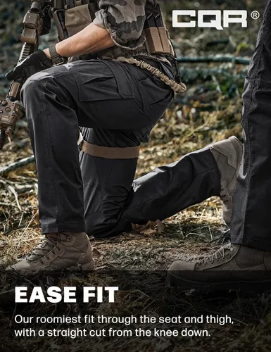 Miniatura 5 de CQR Pantalones tácticos para hombre, resistentes al agua, pantalones cargo Ripstop, ligeros EDC trabajo, senderismo, ropa para exteriores