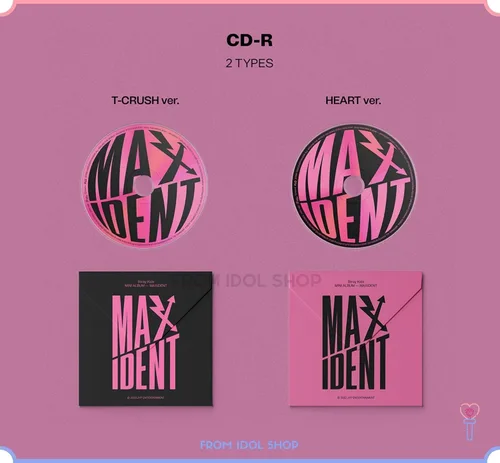 Miniatura 3 de DREAMUS Stray Kids - MAXIDENT Edición Estándar CD+Beneficio de preventa (T-Crush+Heart ver. Set) (JYPK1467)