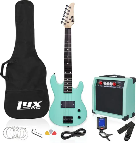 Miniatura 13 de LyxPro Guitarra eléctrica de 30 pulgadas y kit de iniciación para niños con guitarra para principiantes de tamaño 3/4, amplificador, seis cuerdas