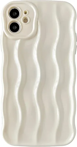 Miniatura 16 de Caseative Funda para iPhone 11, diseño de ondas rizadas, suave, compatible con iPhone (azul, iPhone 11)