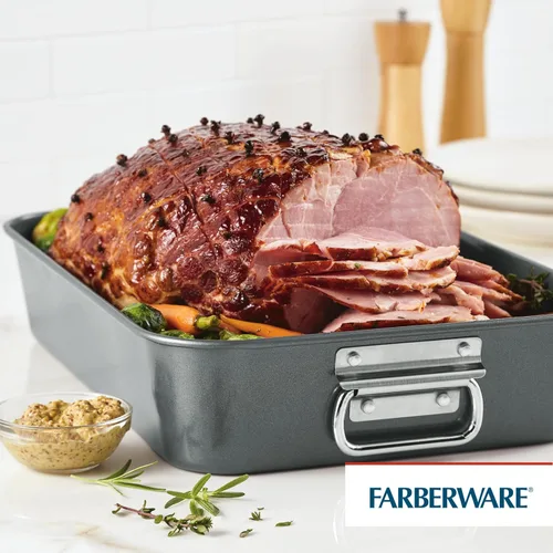 Miniatura 7 de Farberware Bakeware - Asador de acero antiadherente con estante plano, 11 pulgadas x 15 pulgadas, gris