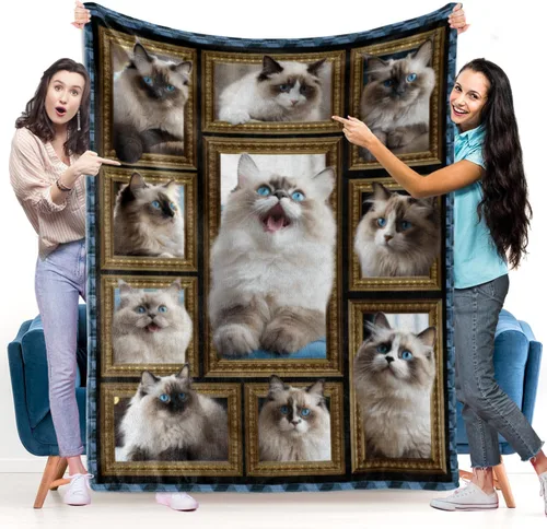 Miniatura 12 de Manta de gato negro, regalos para mujeres y hombres, acogedora manta suave y mullida para sofá, cama, viajes, manta ligera de franela de felpa
