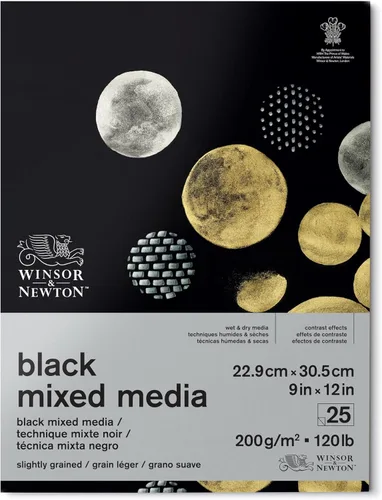 Miniatura 8 de Winsor & Newton Bloc de medios mixtos profesional, 9" x 12", 30 hojas, 250gsm, blanco
