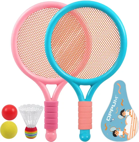 Raqueta de tenis para niños (paquete de 2), tamaños de 16 a 25 pulgadas. Diseñada para niños de 2 a 14 años. Equipo asequible y duradero para