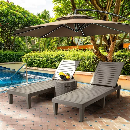 Miniatura 7 de YITAHOME - Tumbonas para exteriores con cojín y respaldo ajustable, tumbonas resistentes para patio junto a la piscina, fácil montaje, impermeables