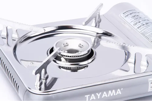 Miniatura 6 de TAYAMA Estufa de camping portátil de gas butano de acero inoxidable de 8,000 BTU