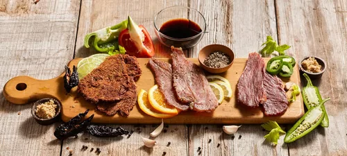 Miniatura 7 de Fusion Jerky - Carne seca artesanal, barbacoa japonesa, 2.5 onzas, todo natural, 0.35 onzas de proteína, carne de origen estadounidense de primera