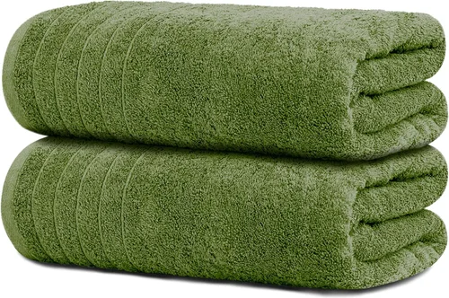 Tens Towels – Juego de toallas de 13.27 oz/yd² (450g/m²), paquete de 2 unidades, paquete de 4 unidades, paquete de 6 unidades, paquete de 8 Verde