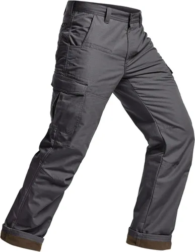 Miniatura 9 de CQR Pantalones tácticos de invierno para hombre, pantalones de trabajo térmicos para senderismo, pantalones cargo con forro polar para nieve y esquí