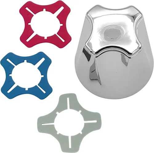 Juego de 3 manijas de repuesto para bañera y ducha P-P estilo moderno Verve Kit de reparación, juego de 3 botones para caliente, frío y desviador,