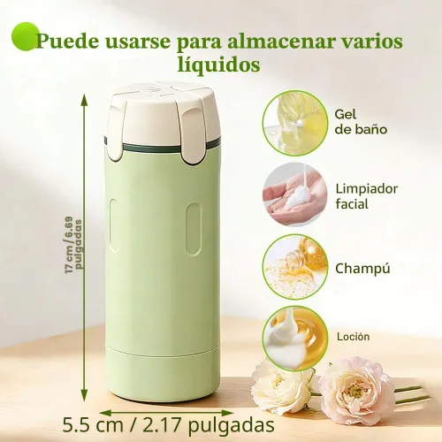 Miniatura 7 de Dispensador de viaje 4 en 1, paquete de 4 botellas de viaje para artículos de tocador, recipientes de tamaño de viaje a prueba de fugas, recipientes