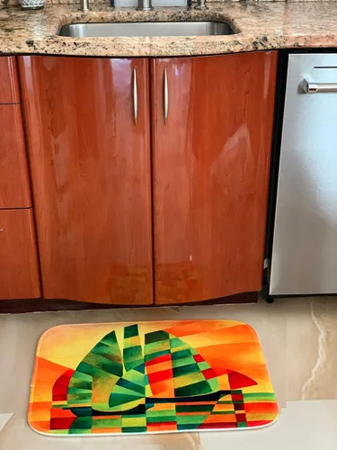 Miniatura 4 de 3dRose Alfombra de baño para baño, color amarillo, Texas, rojo, texto azul. Diseño patriótico de ciudad natal Alexis Design - American Cities Texas