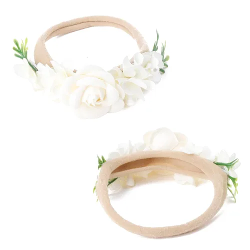 Miniatura 6 de Diadema floral de nailon para bebé, 3 piezas, accesorios para el cabello, regalo para niñas (31#)