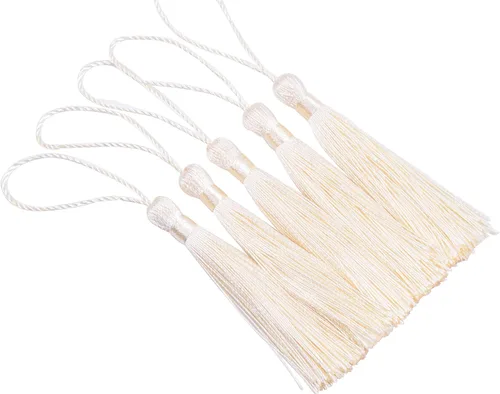 Miniatura 11 de KONMAY, borlas pequeñas y suaves, con bucles para proyectos de bricolaje, hechas a mano, sedosas, de 3.5 pulgadas, 20