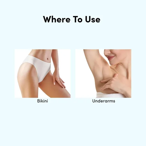 Miniatura 7 de Parissa Kit de cera caliente de bikini natural para microondas, cera dura sin tiras para cabello grueso en bikini y axilas, ideal para depilación