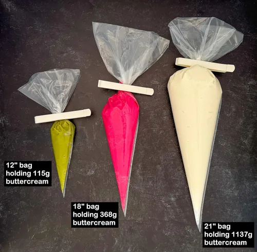 Miniatura 4 de Ateco 4418 Bolsas desechables de plástico para decoración de tartas y tuberías con NuPlastiQ, paquete de 100, transparentes