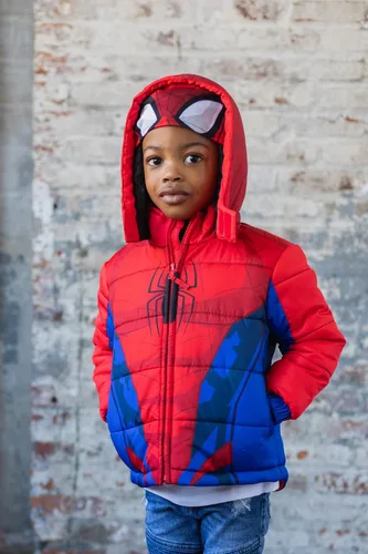 Miniatura 2 de Marvel Avengers Spider-Man Hulk Black Panther Captain America - Abrigo de invierno con cremallera para niños pequeños a grandes