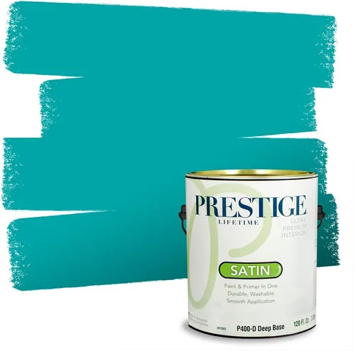 Miniatura 20 de Prestige Paints. - Base y pintura para exteriores en un solo galón, 1 galón. plano, comparable con Sherwin Williams Topsail. SW6799-PCM