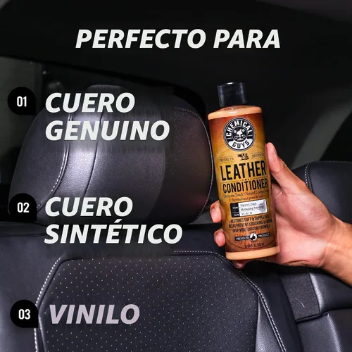 Miniatura 9 de Chemical Guys Kit de limpiador y acondicionador de cuero, limpiador y acondicionador de automóvil, limpia y acondiciona de forma segura interiores