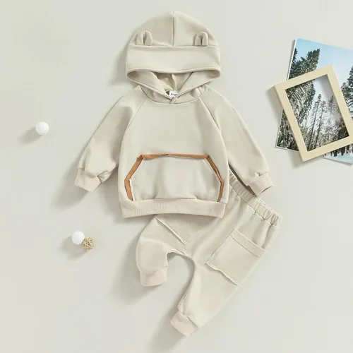 Miniatura 3 de Ropa de bebé niño 6 12 18 24M Conjunto de pantalones de manga larga sudadera de contraste Otoño Invierno Trajes para bebés