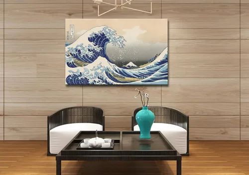 Miniatura 3 de dgbtcart The Great Wave Off Kanagawa de Hokusai - Lienzo decorativo para pared, arte clásico japonés, pintura para sala de estar, paisaje marino