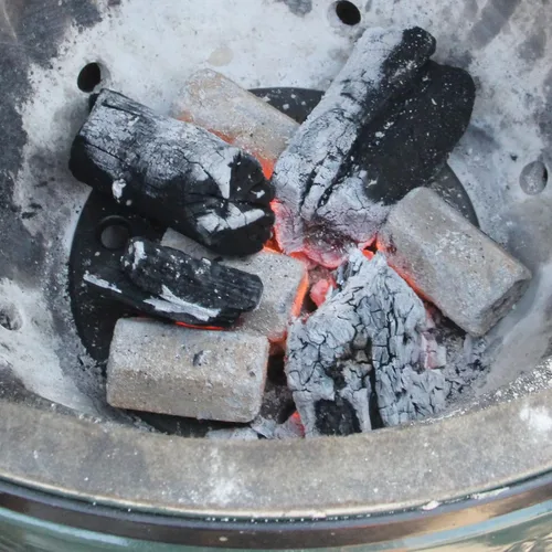 Miniatura 4 de Rejilla redonda de fondo de hierro fundido para Big Green Egg, placa de carbón de alto calor para barbacoa, apta para Big Green Egg S/Mini/Mediano
