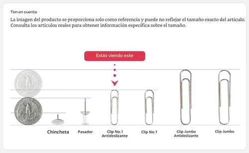 Miniatura 7 de PAPERPAL Clips de papel para oficina, escuela y uso personal, #1 Clip de papel antideslizante (1-2/7"), 600 clips de papel medianos