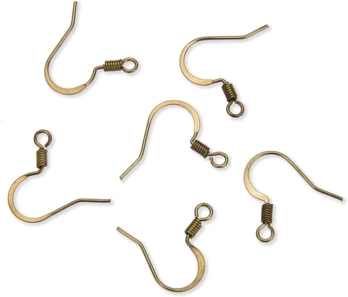 Miniatura 7 de Adabele 50 Uds. de latón crudo redondo Huggies Leverback Pendientes Ganchos Earwire Conector No Plateado/Recubierto para Pendientes Joyería