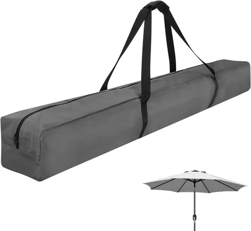 Miniatura 8 de Xxerciz Bolsa de transporte de 57 pulgadas para sombrilla de playa plegable de 9 pies, 600D impermeable para patio, bolsa resistente al aire libre