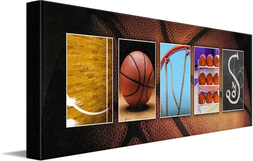 Miniatura 60 de Personal-Prints Decoración personalizada de baloncesto o regalo para el jugador de baloncesto, entrenador o liga. Regalo de arte de pared