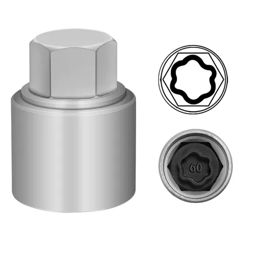 Miniatura 19 de Kit de llave de tuerca de bloqueo de rueda de 21 piezas compatible con la serie BMW, juego de adaptadores de tuercas de bloqueo de rueda