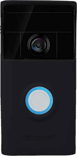 Miniatura 5 de Carcasa de silicona compatible con timbre de anillo, vídeo (1ª generación), diseño de campana de tu puerta con cristal solar, protección UV y White