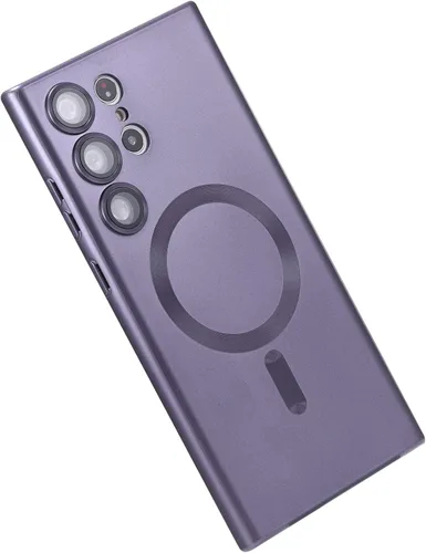 Miniatura 48 de Funda magnética para Samsung Galaxy S22 Ultra, silicona suave, delgada, antiarañazos, con protección de cámara, compatible con MagSafe, color negro