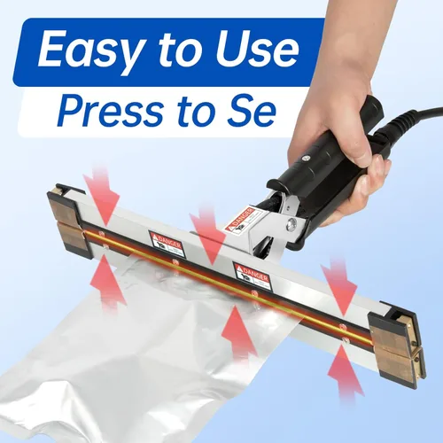 Miniatura 3 de Máquina de sellado térmico portátil de mano, IPS-600 de 24 pulgadas Sellado térmico instantáneo para envases de polietileno, papel de aluminio